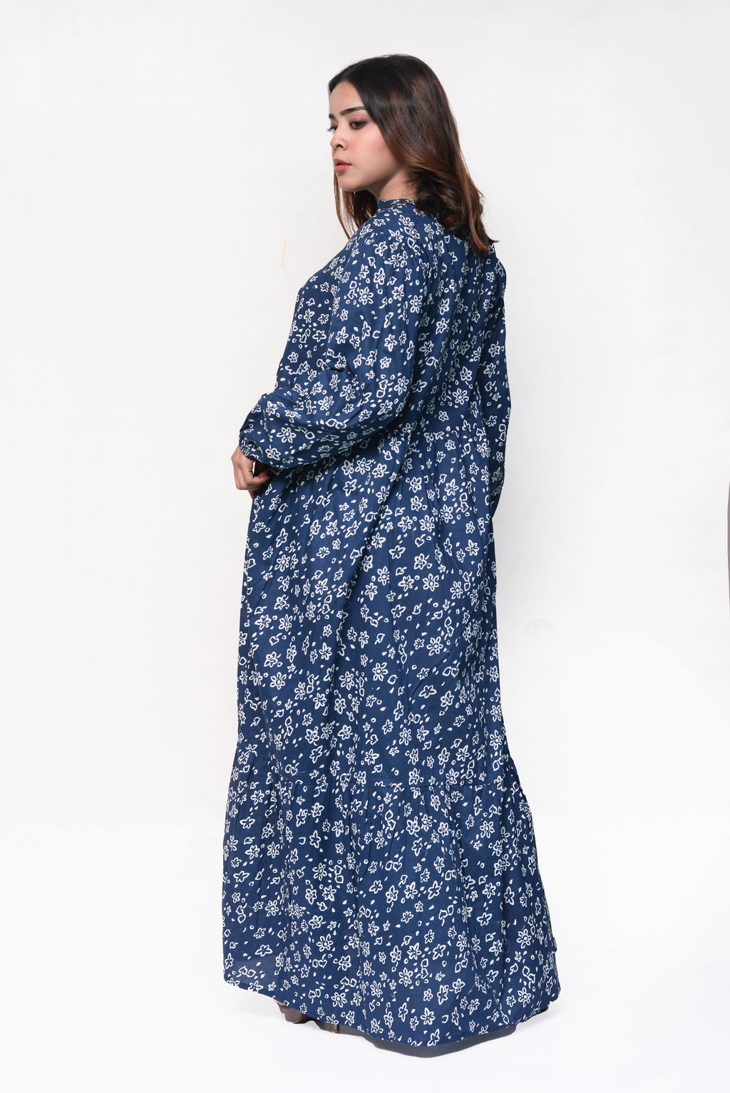 🌙 Midnight Blossom Maxi Dress – Elegant, Modest & Effortless