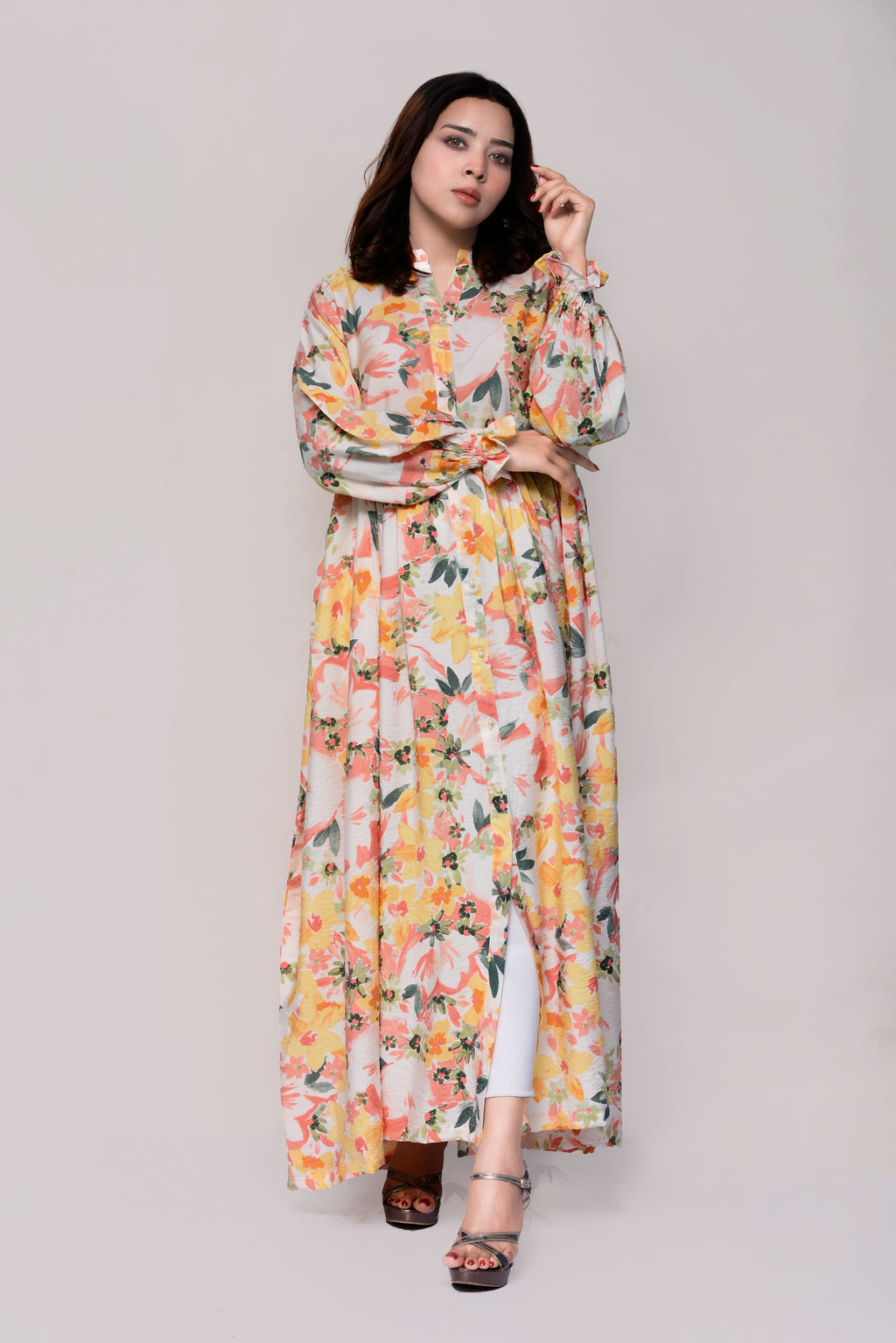 🌸 Floral Breeze Maxi Dress – Modest & Elegant