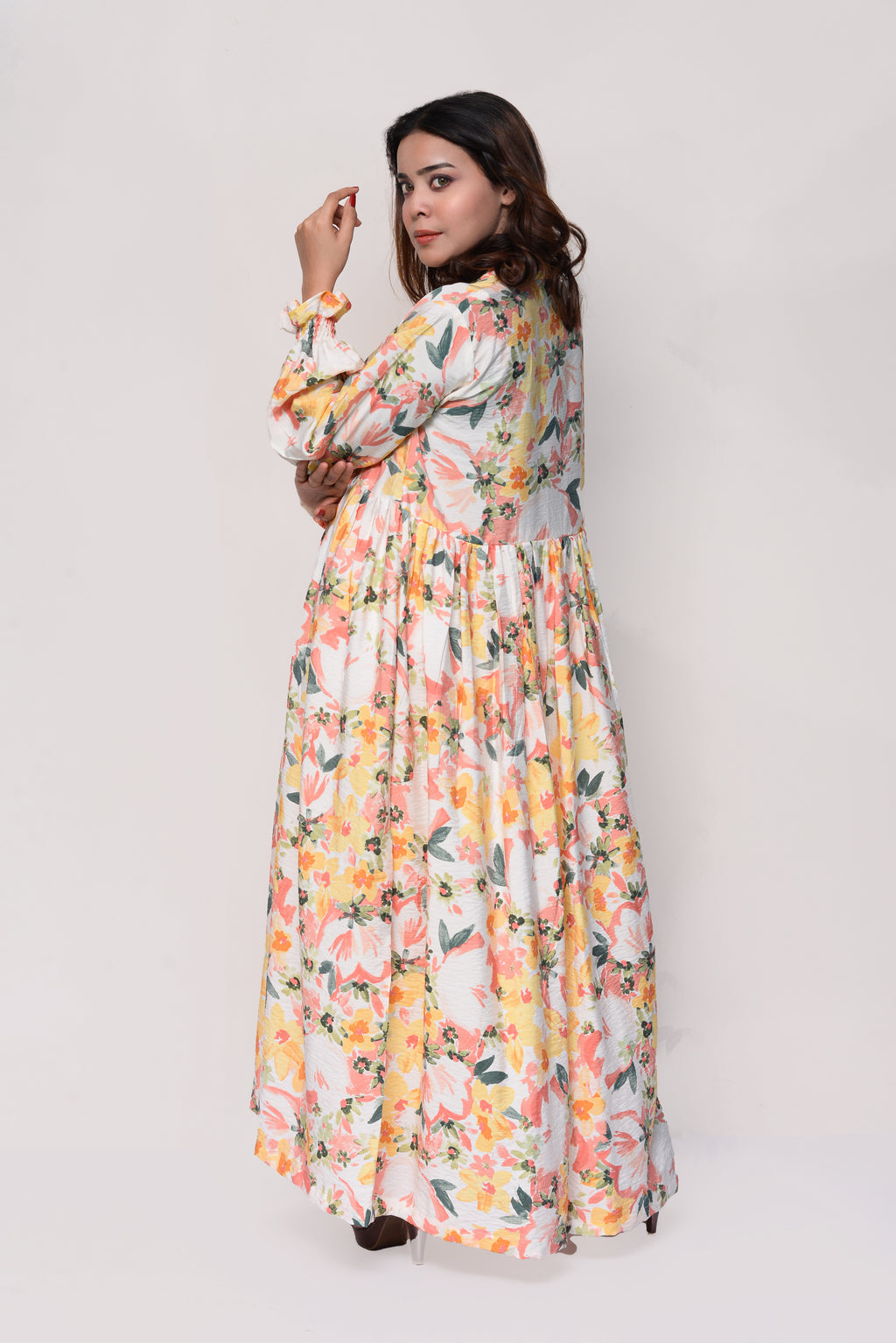 🌸 Floral Breeze Maxi Dress – Modest & Elegant