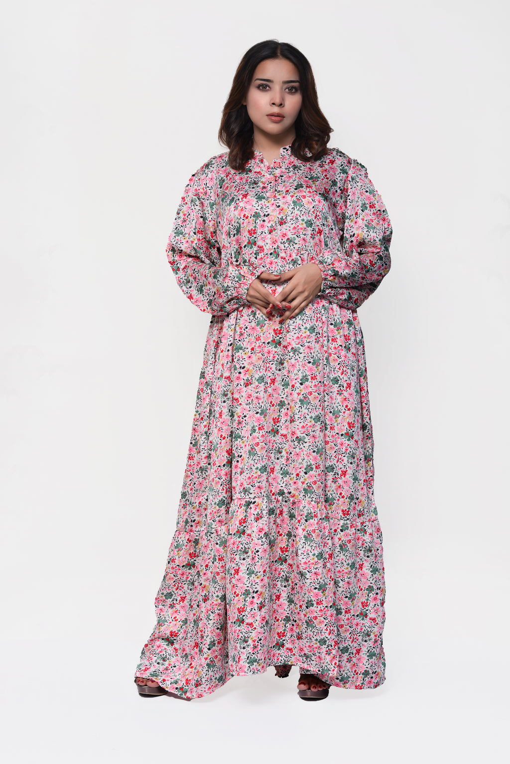 🌸 Blooming Rose Maxi Dress – Soft, Feminine & Effortlessly Modest