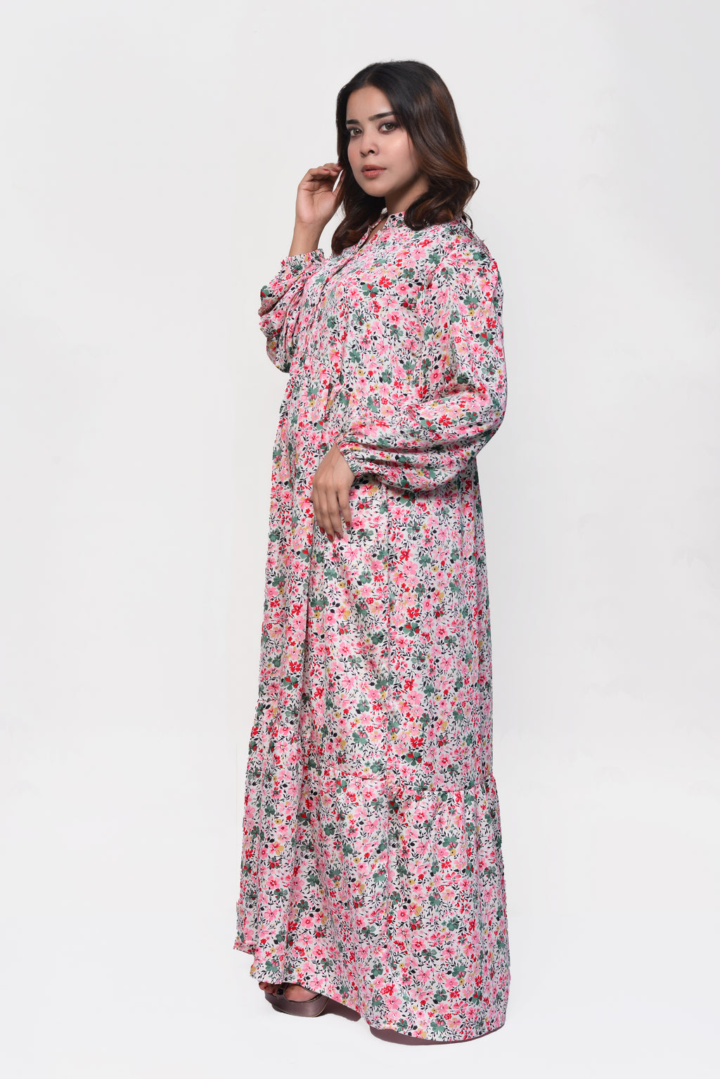 🌸 Blooming Rose Maxi Dress – Soft, Feminine & Effortlessly Modest