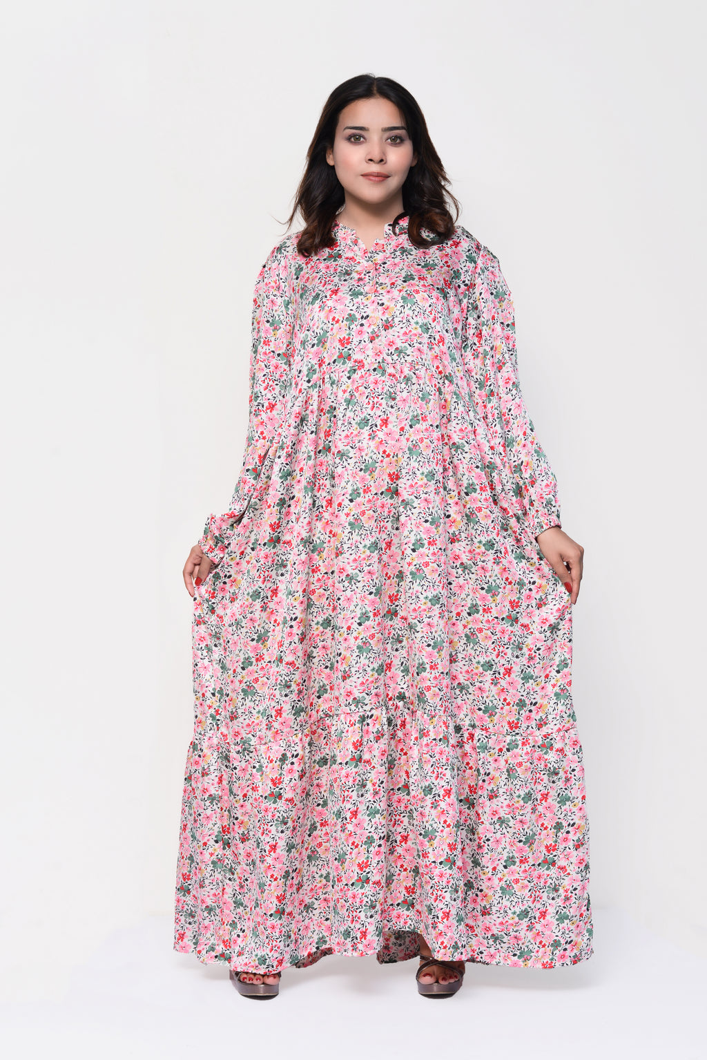 🌸 Blooming Rose Maxi Dress – Soft, Feminine & Effortlessly Modest