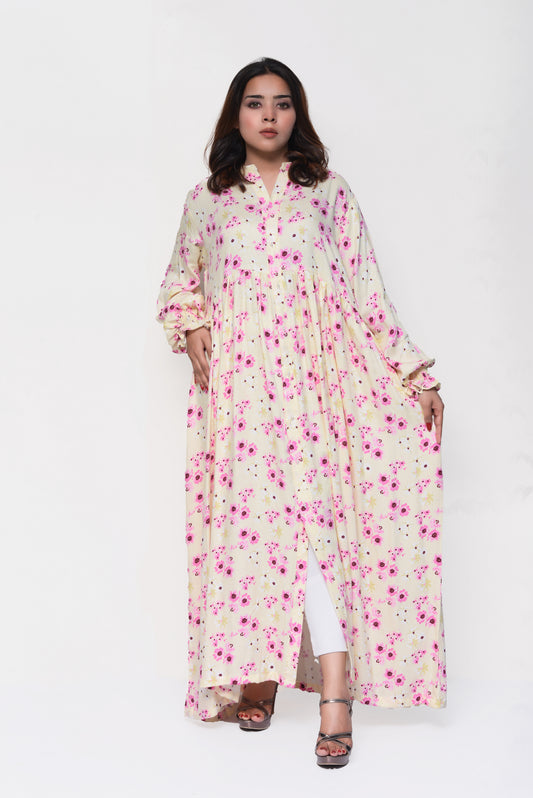 🌸 Blooming Petals Maxi Dress – Soft, Feminine & Effortlessly Flowing