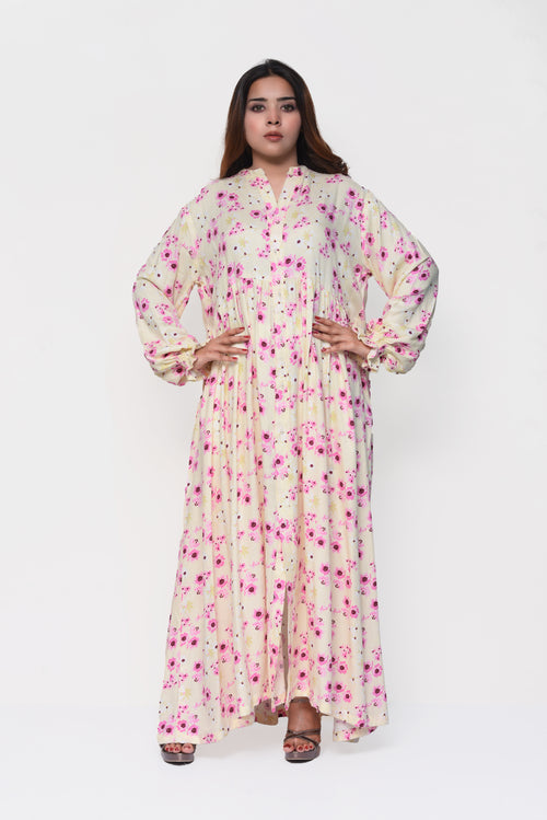 🌸 Blooming Petals Maxi Dress – Soft, Feminine & Effortlessly Flowing