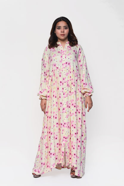 🌸 Blooming Petals Maxi Dress – Soft, Feminine & Effortlessly Flowing