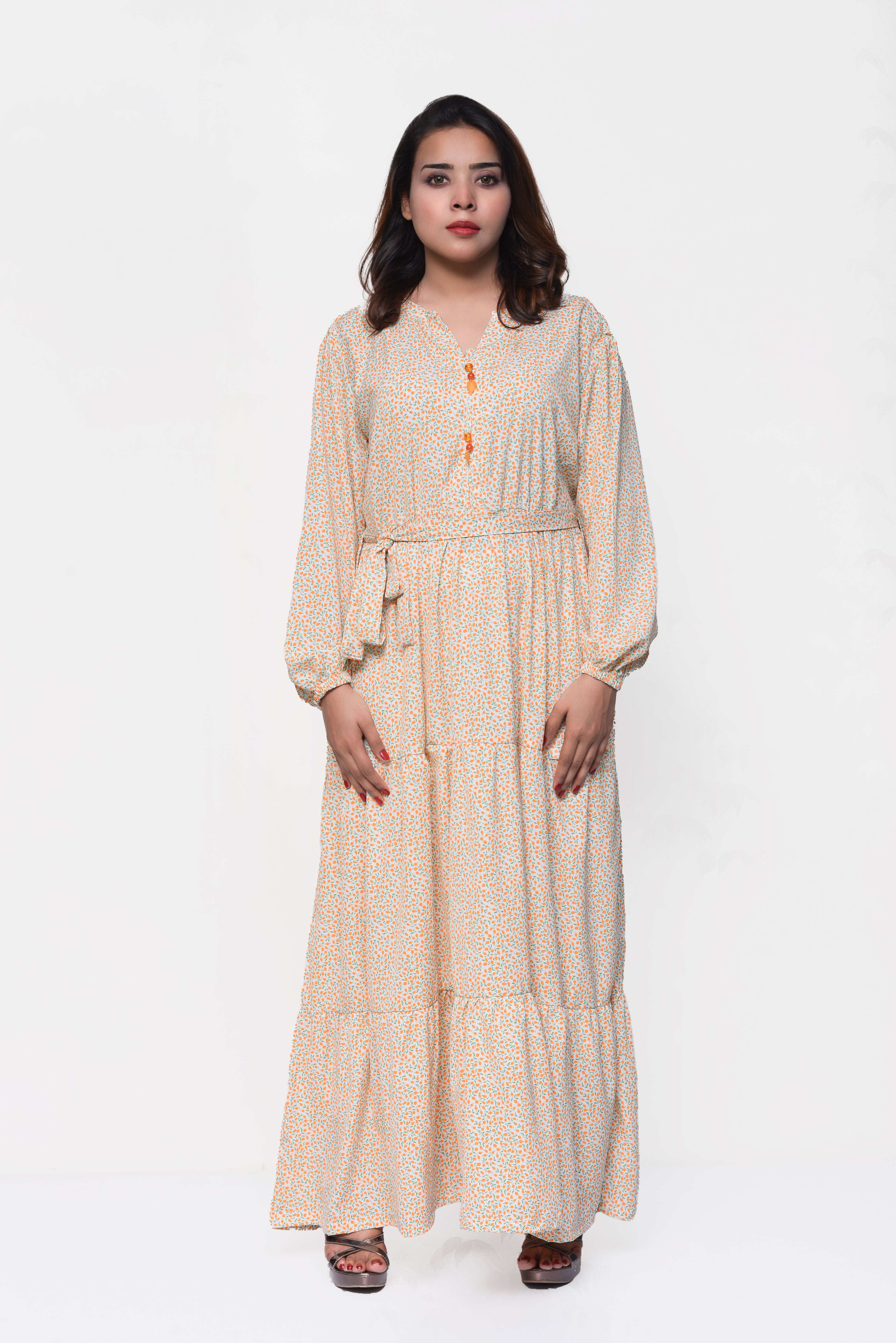 🌼 Honey Petal Maxi Dress – Fresh, Modest & Effortlessly Feminine