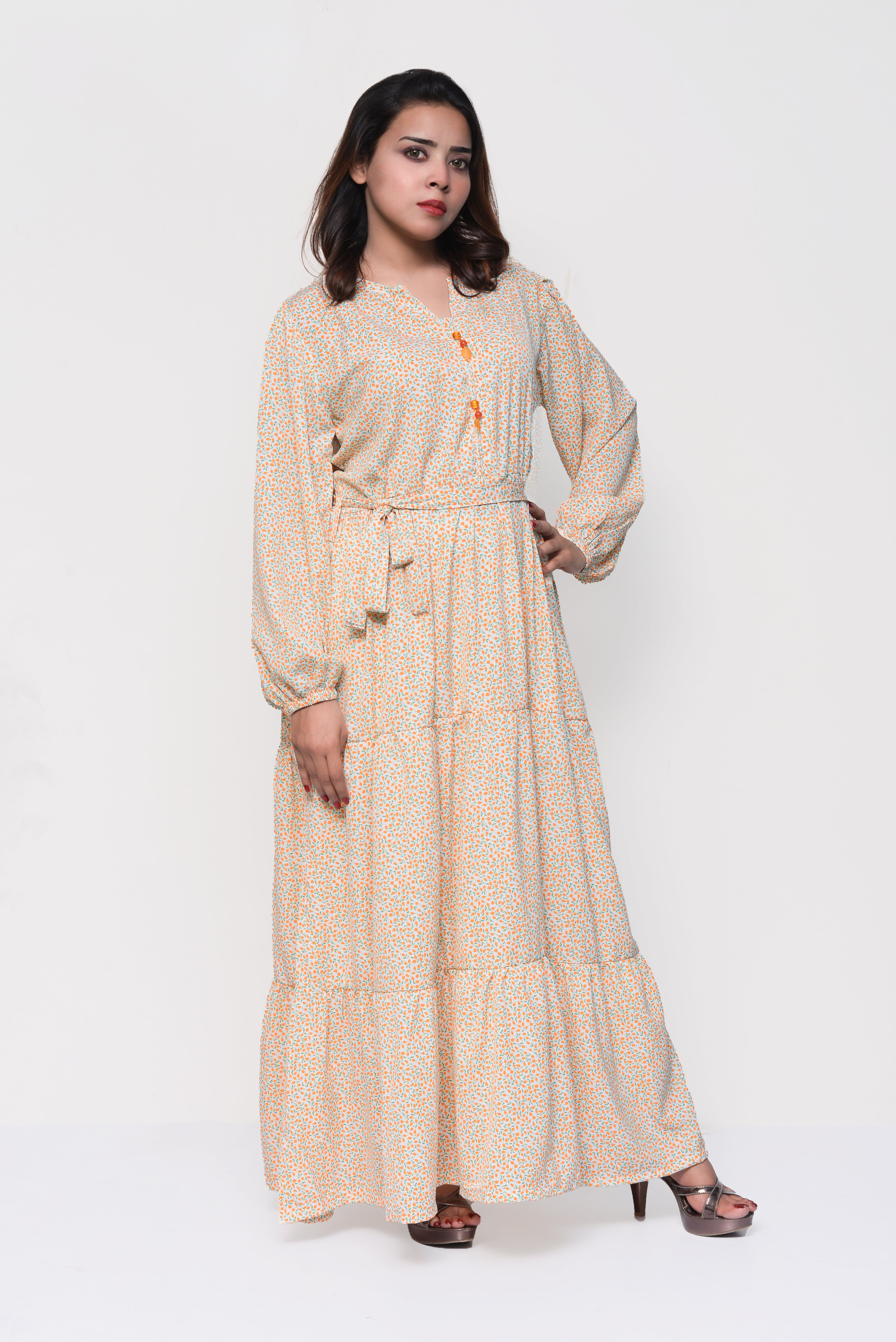 🌼 Honey Petal Maxi Dress – Fresh, Modest & Effortlessly Feminine
