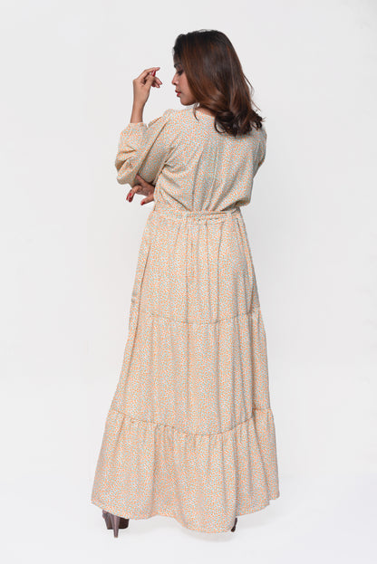 🌼 Honey Petal Maxi Dress – Fresh, Modest & Effortlessly Feminine
