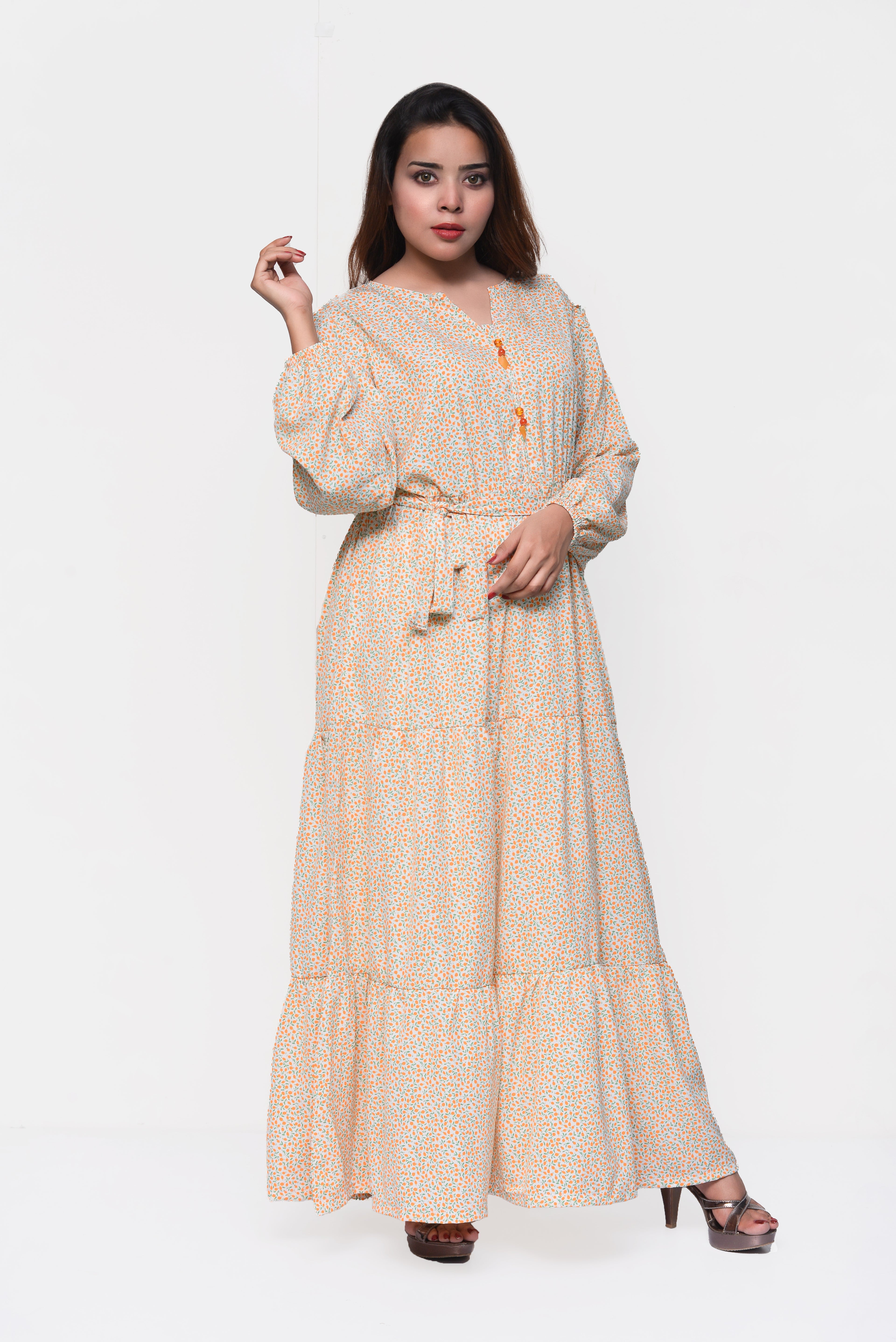 🌼 Honey Petal Maxi Dress – Fresh, Modest & Effortlessly Feminine